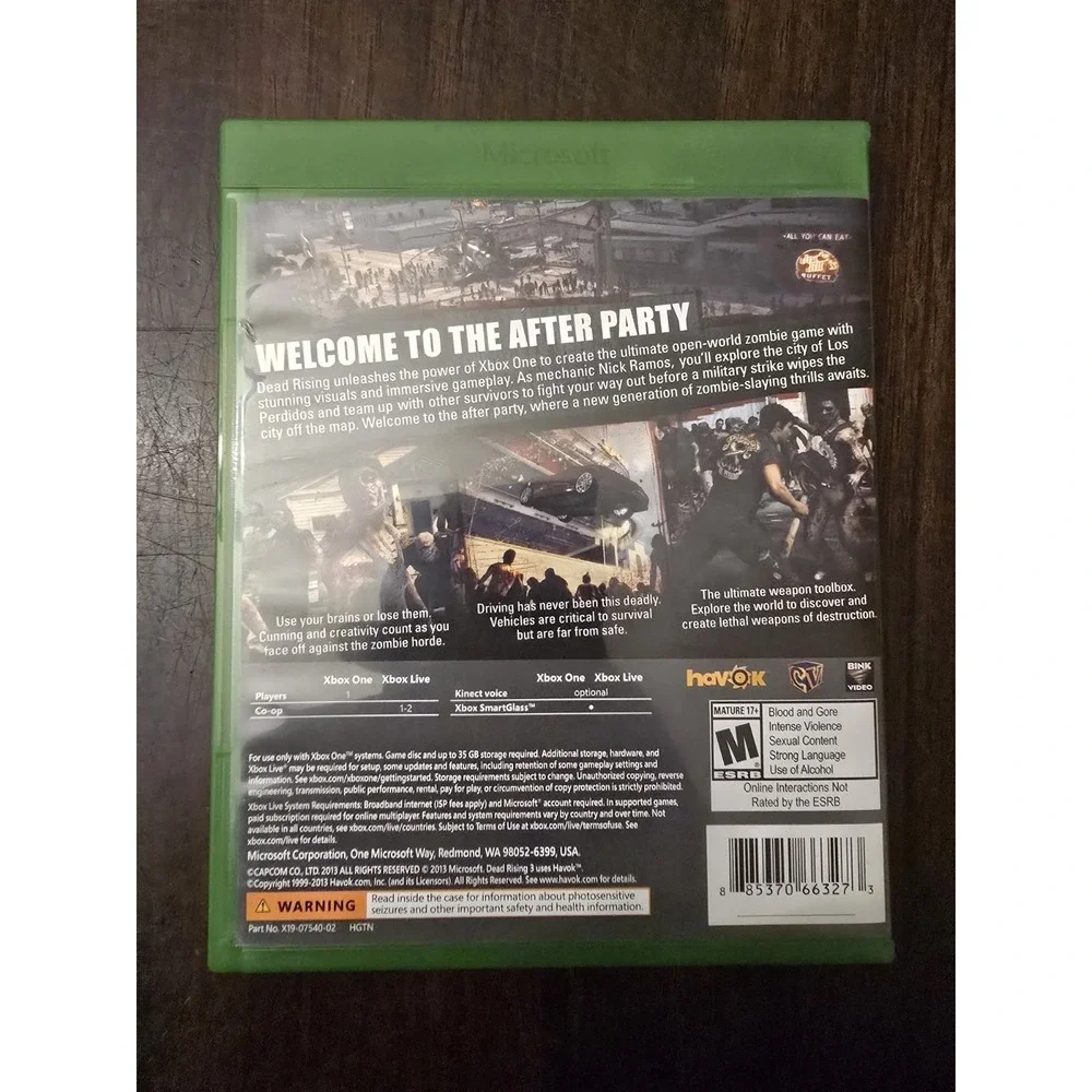 Dead Rising 3 Microsoft Xbox One Zombie Action Game with Great Visuals‎